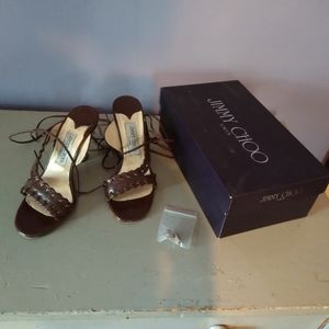 Jimmy Choo famous coco ankle wrap stiletto sandals